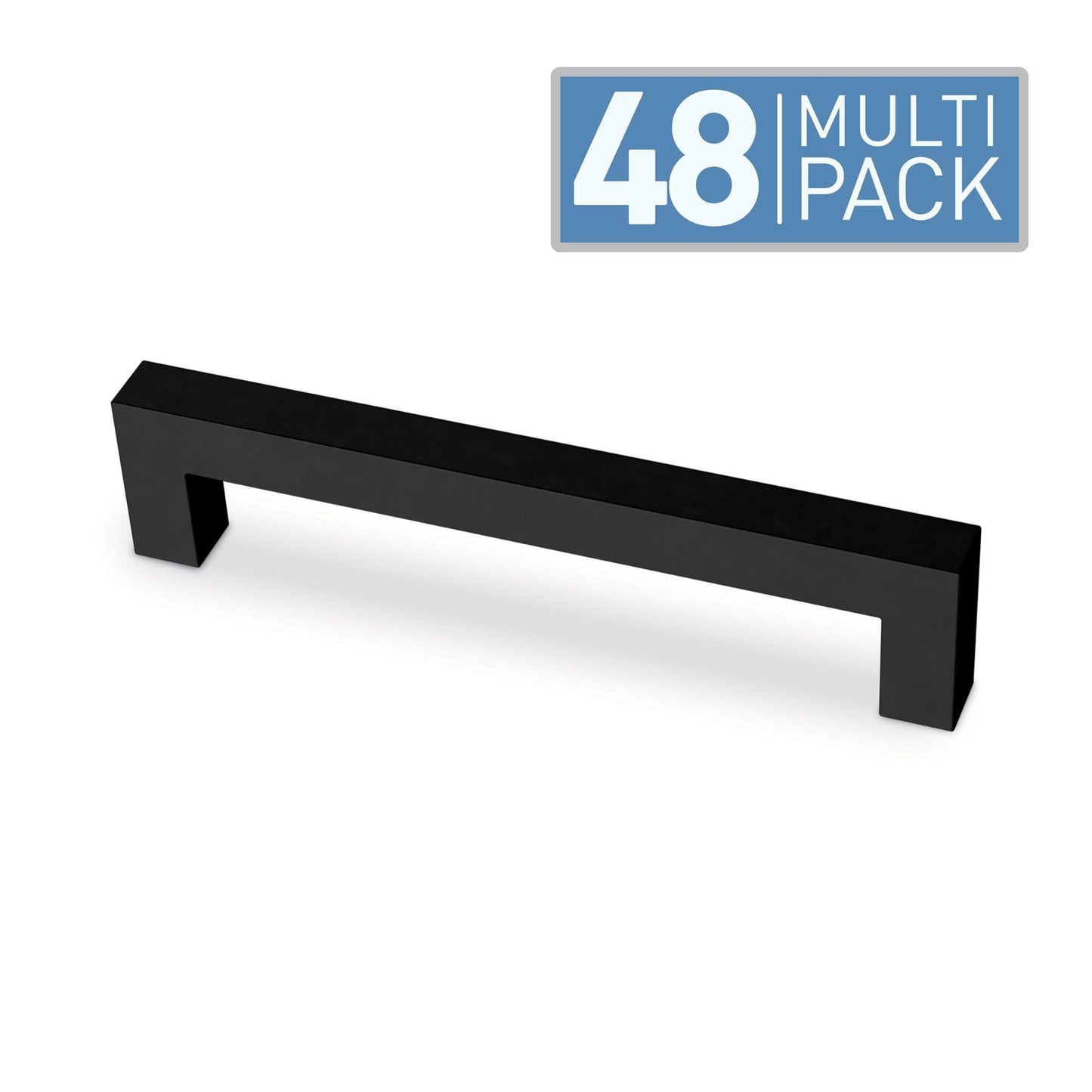 Brainerd Square 5-1/16-in (128Mm) Center to Center Matte Black Rectangular Bar Drawer Pulls (48-Pack) P41862W-FB-K4