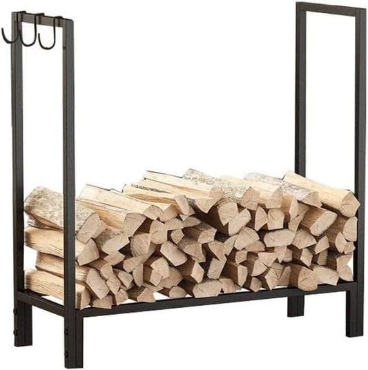 Firewood Storage Rack Iron Black Fireplace Tools Firewood Rack Fireplace Front Decorative Wood Firewood Rack