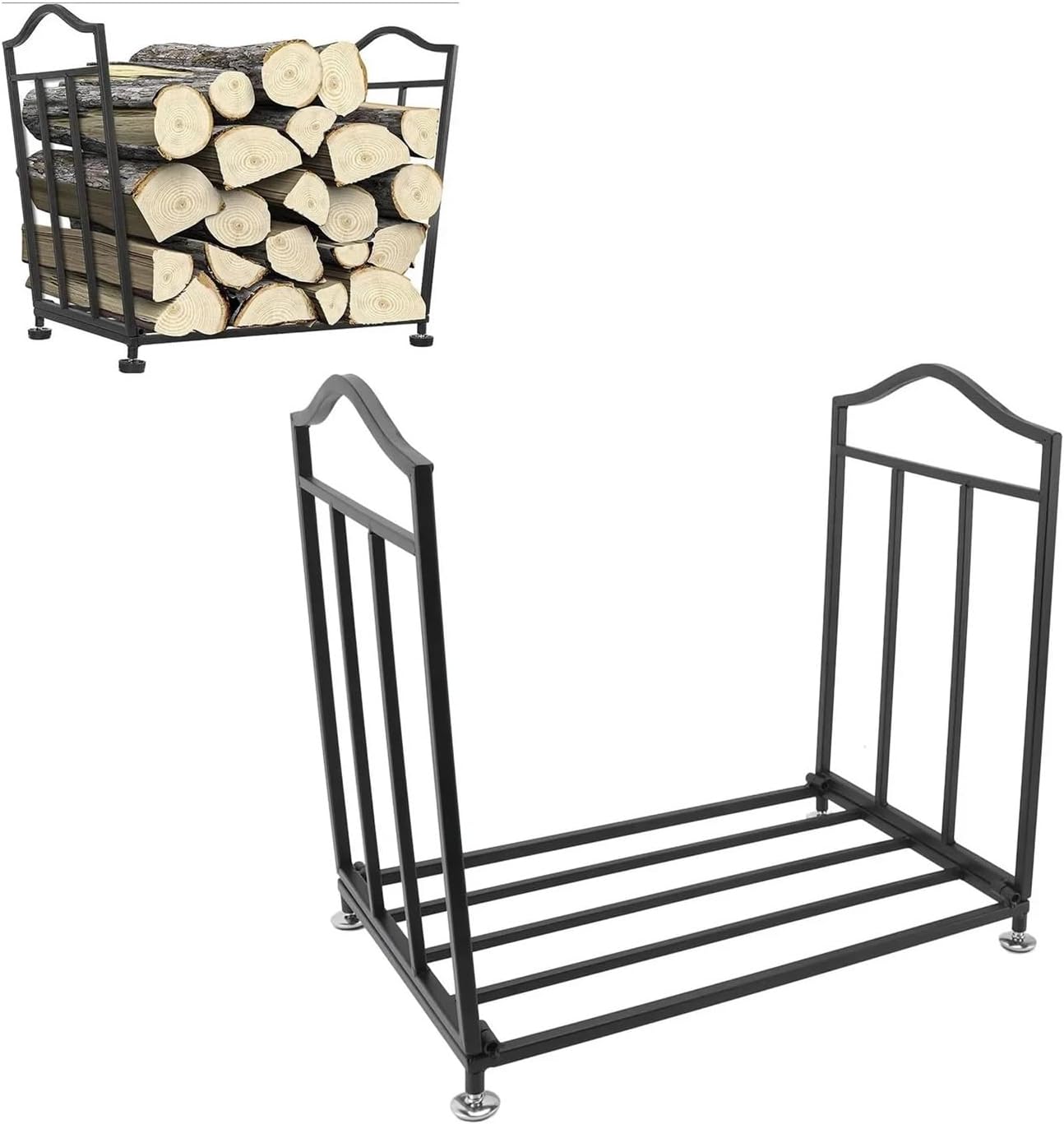 Firewood rack Firewood Holder Heavy Duty Iron Antislip Storage Rack Indoor Outdoor Wood Log Organizer Firewood storage rack