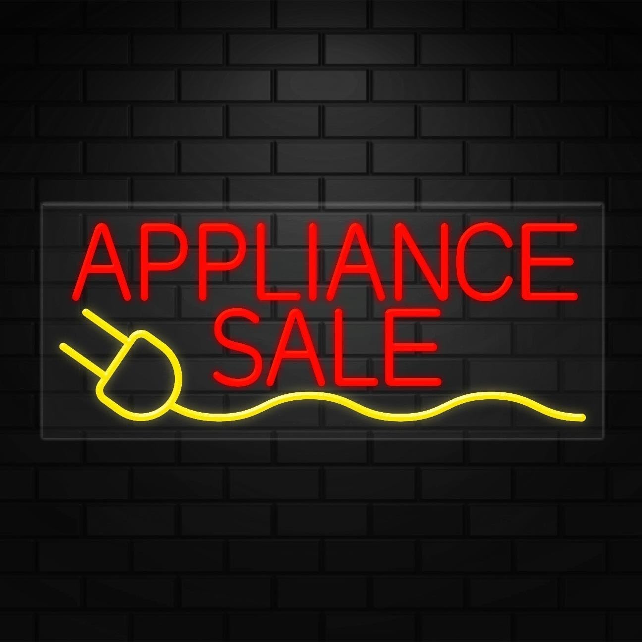 Appliance Sale Neon Sign for Retail Displays | Value priced LED Flex Neon | Electronic Light Up LED Sign for Windows/Walls | 32"W x 13"H x 1"D
