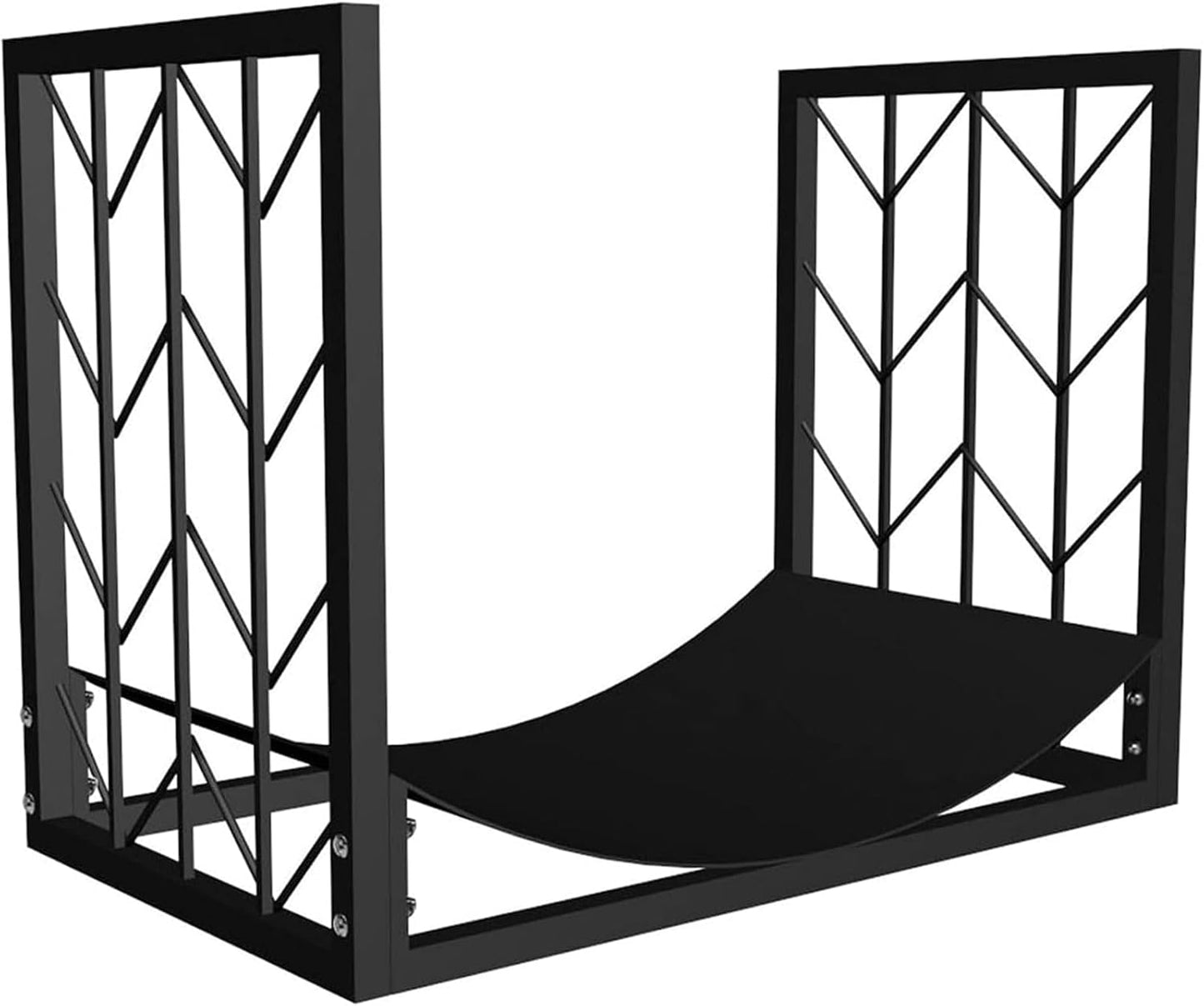 Firewood Rack, Metal Log Storage Stand, Heavy Duty Wood Storage Rack for Indoor Fireplace, Outdoor Wood Storage Rack