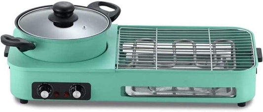 Detachable Hot Pot Barbecue Separate Electric Indoor Smokeless Barbecue Family Party Adjustable Temperature Oven High-power Fast