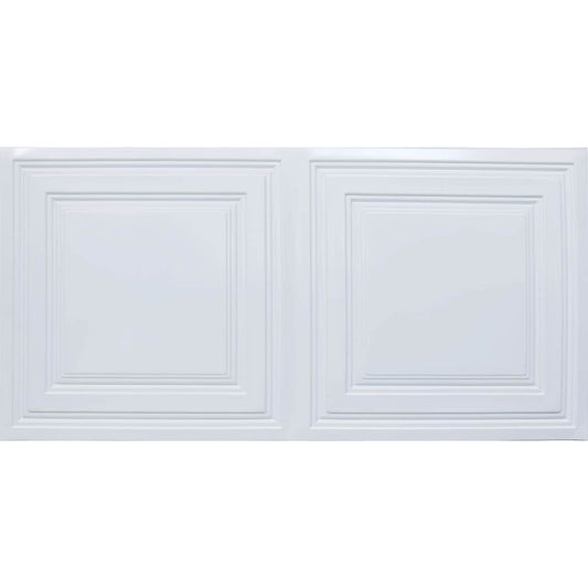 From Plain to Beautiful in Hours 4-ft x 2-ft Economy White PVC Drop Ceiling Tile ( 50 -Pack, 400-sq ft / Case )