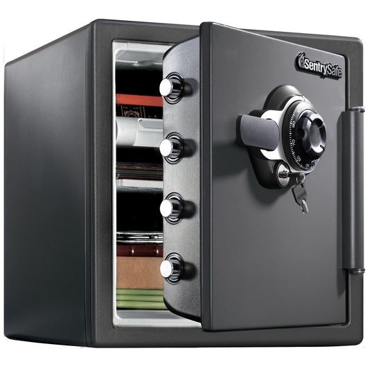 SentrySafe 1.23-cu ft Fireproof and Waterproof Floor Safe with Combination Lock SFW123DUB
