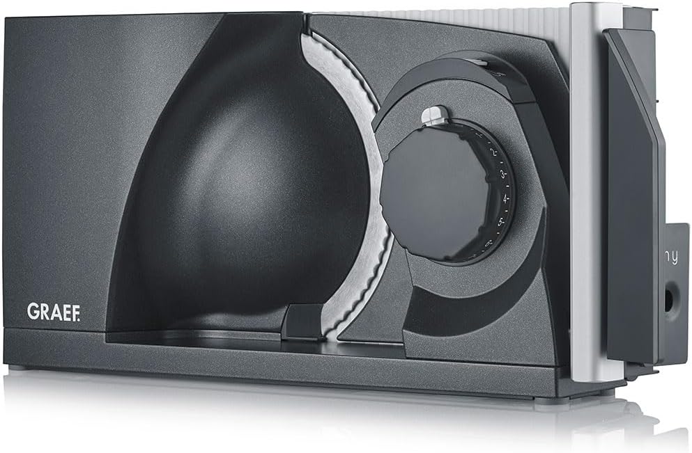 GRAEF Mytiny Folding Meat Slicer Kitchen MT1006 Sausage Vegetable Bread Slicer Folding Bread Slicer Grey