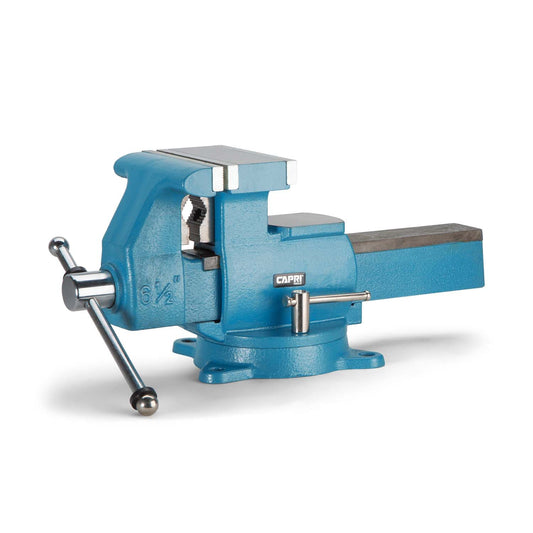 Capri Tools Reversible Bench Vise, 6-1/2-in Jaw Width, 10-1/2-in Jaw Opening, 4-in Throat Depth, 10000 lbs Clamping Force CP10550-6.5