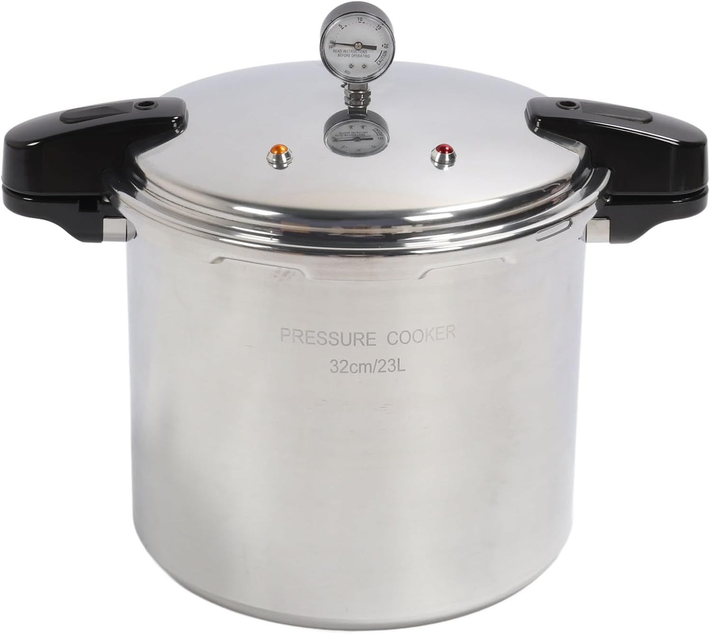 Pressure Cooker Thickened Aluminum Alloy 23L Large Capacity Polished Pressure Cooker for Induction Cooker Gas Stove Open Flame
