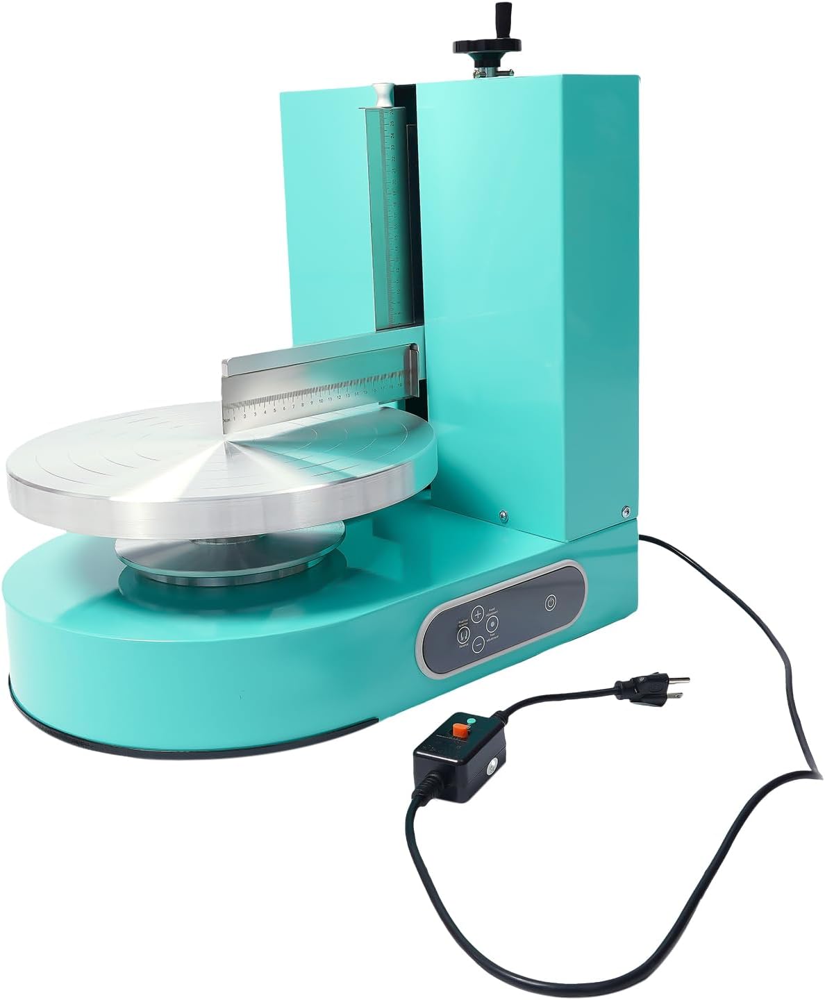 Cake Cream Spreading Machine, 200W Automatic Cake Decorating Machine, Adjustable Cake Scraper, Smooth Cream Spreading – Adjustable 4-12 Inch Turntable, for Cake Shops, Dessert Shops, Households