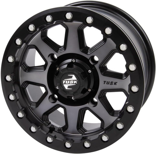 4/156 Tusk Uinta Beadlock Wheel 15x7 5.0 + 2.0 Gunmetal/Black