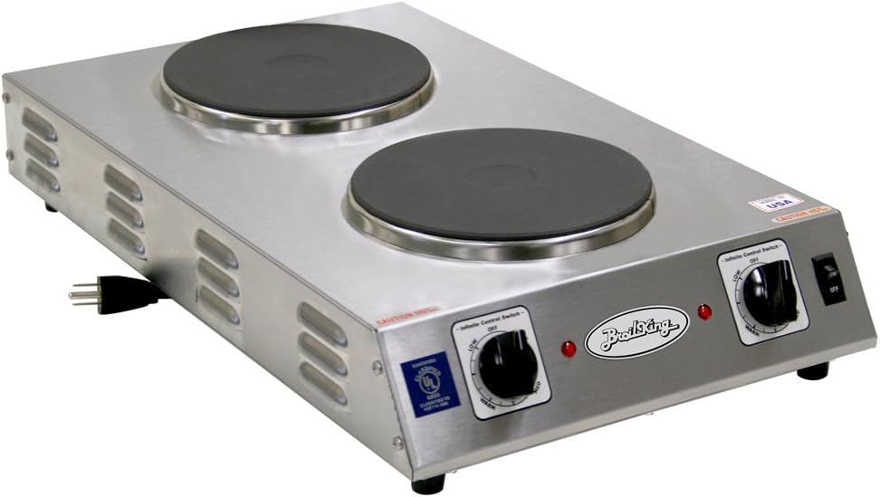 Broil King CDR-2CFBB Professional Double Space Saver Hot Plate, 13-1/2-Inch by 4-1/2-Inch by 22-3/4-Inch, Grey