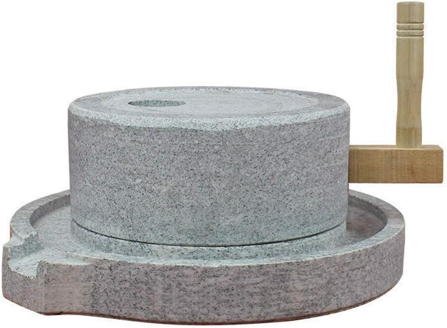 Gnirue Natural Granite Handmade Stone Mill\/Grinder (Small)