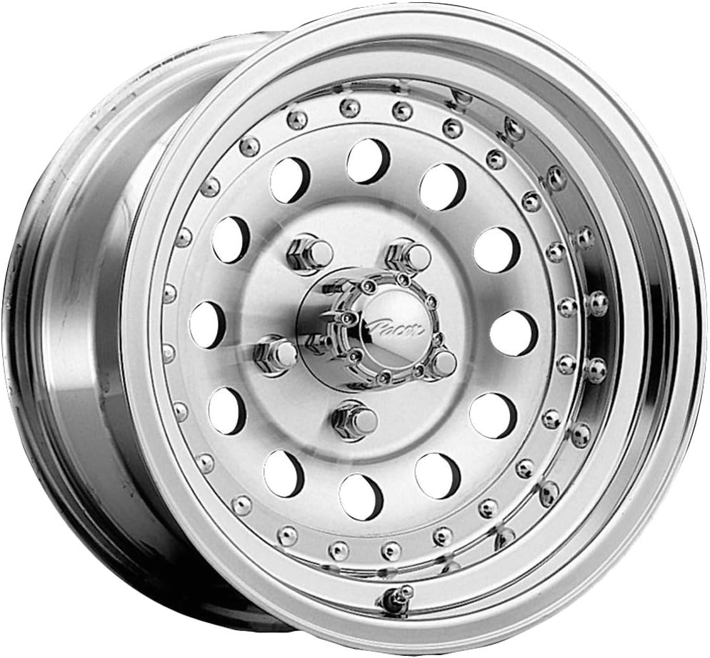 Pacer 162M ALUMINUM MOD Silver Wheel with Machined Finish (14 x 6. inches /5 x 4 mm, 6 mm Offset)