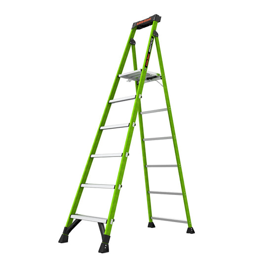 Little Giant Ladders MightyLite 2.0 8-ft ( 12-ft Reach Height ) Fiberglass Type 1A - 300 lbs. Load Capacity Step ladder