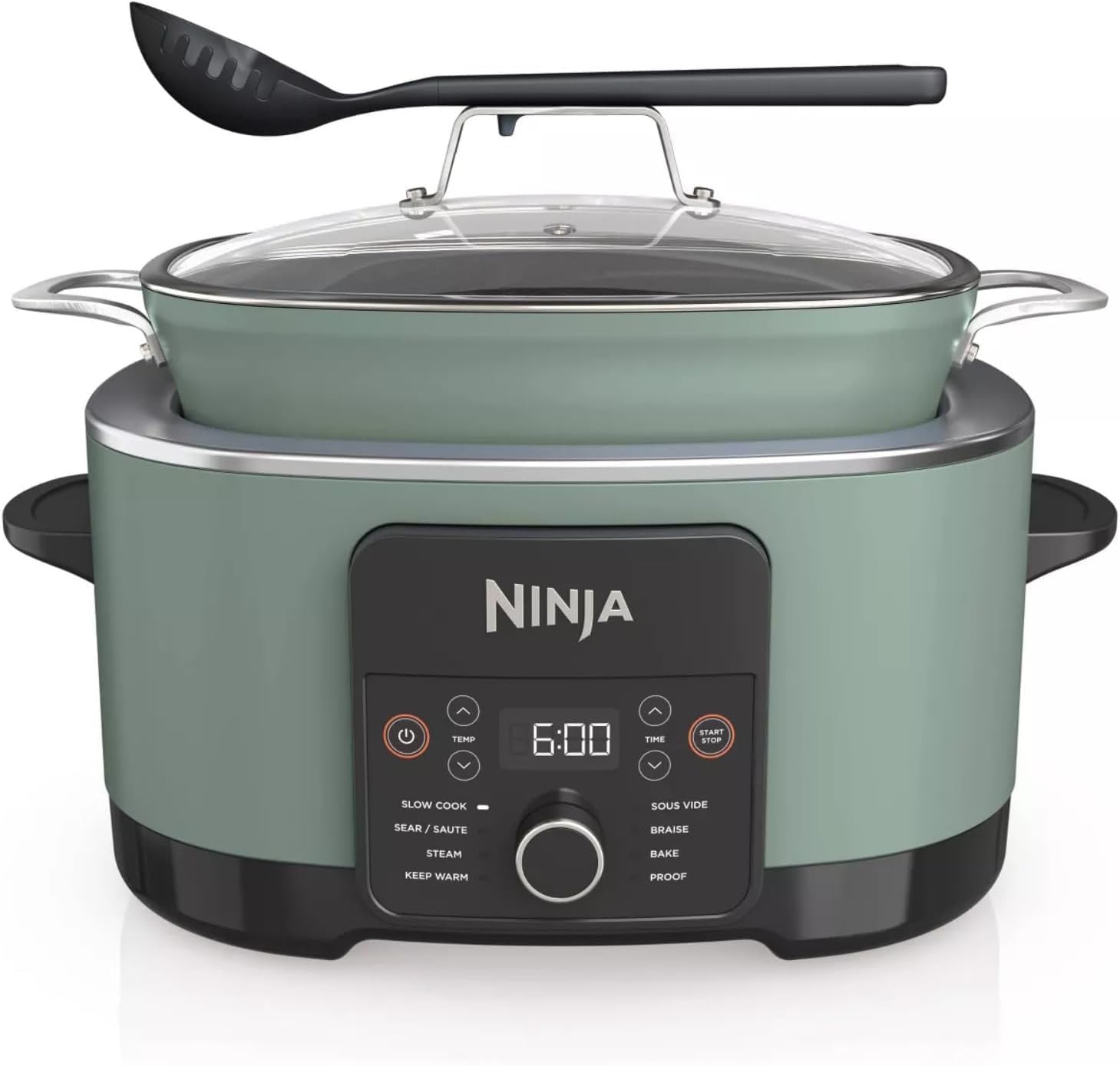 Ninja PossibleCooker PRO 8.5-Quart Multi-Cooker, Sage Green – 8-in-1 Slow Cooker, Dutch Oven, Sous Vide, Stove-to-Oven Safe Pot to 500°F, Nonstick, Family-Sized