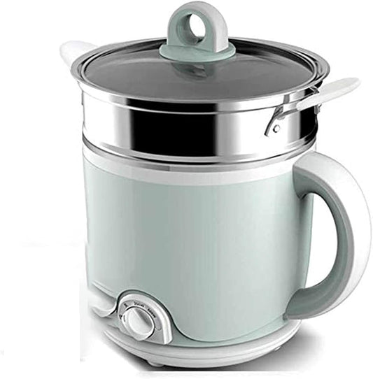 HHWKSJ Electric Hot Pot with Burner,2.0L plit Multi Non-Stick Electric Skillet, Portable Kitchen Burner Stove with Shabu Hot Pot for Cooking, Family Party