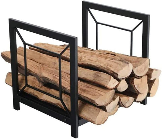 Firewood Holder Firewood Rack Outdoor Heavy Duty Firewood Holder Stacker Holder for Fireplace Metal Lumber Storage Wood Log Store,