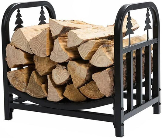 Firewood Storage Rack, Fireplace Tool Decoration, Wooden Home Storage Rack, Suitable for Indoor Placement and Outdoor Storage