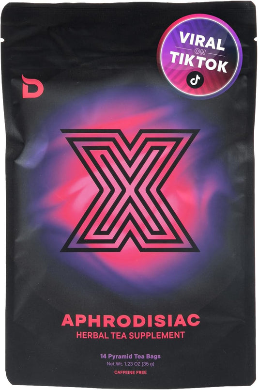 Libido Booster for Women – Aphrodisiac Tea for Adults – Horny Goat Weed, Fenugreek, Butterfly Pea Flower, and Hibiscus Tea – Sugar Free & Gluten Free – 14 Servings