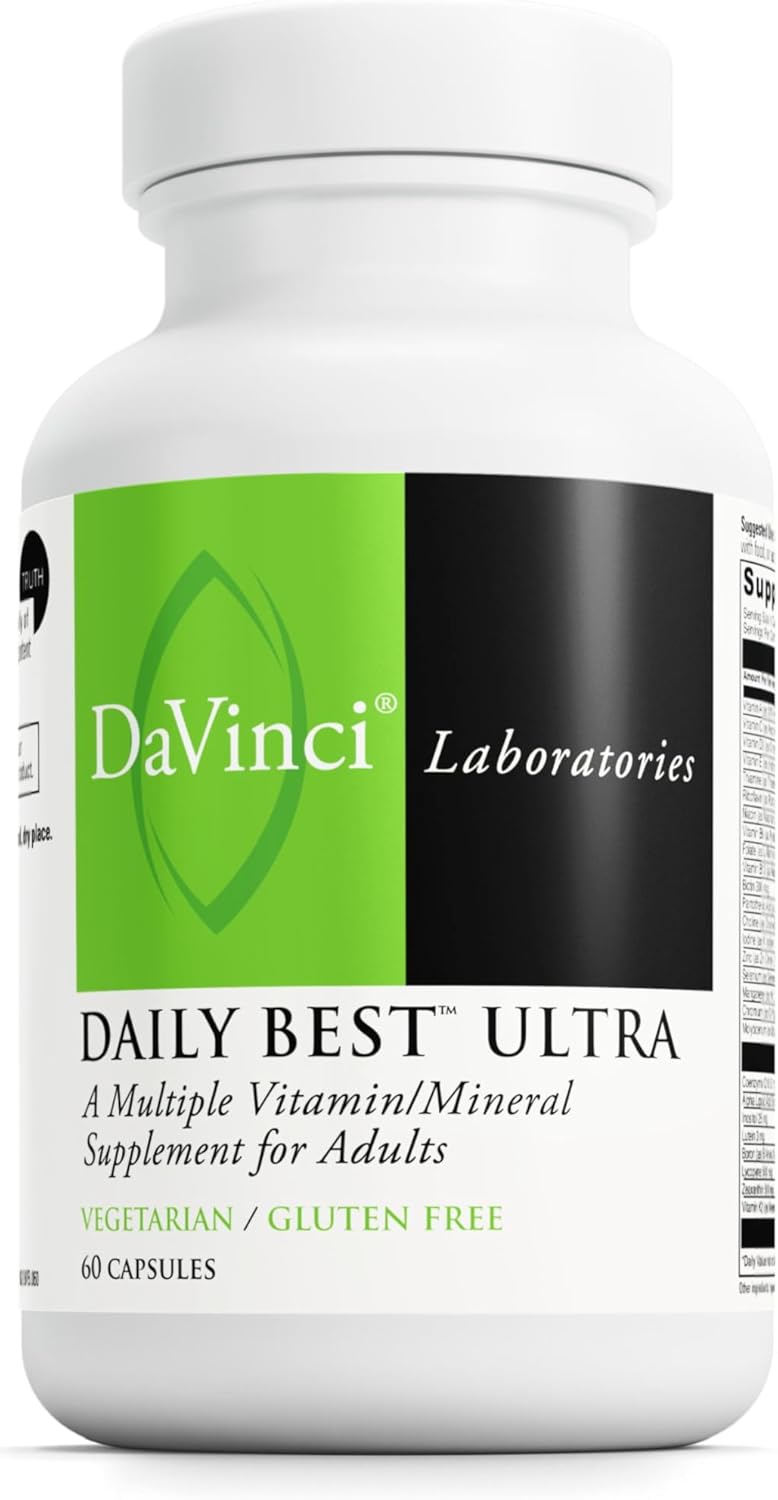 DAVINCI Labs Daily Best Ultra - Dietary Supplement to Support Cardiovascular Health, Fat Metabolism and Bone Health* - with B Vitamins, Minerals, Choline, CoQ10, Boron, Lycopene - 60 Vegetarian Caps