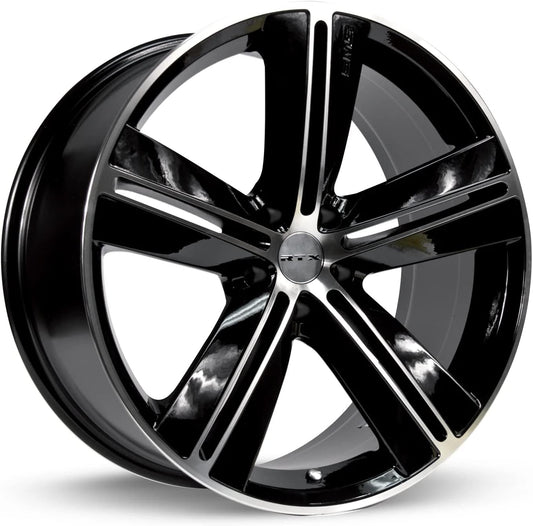 RTX Machined Black 17x7.5 5x115 20mm SMS Wheel