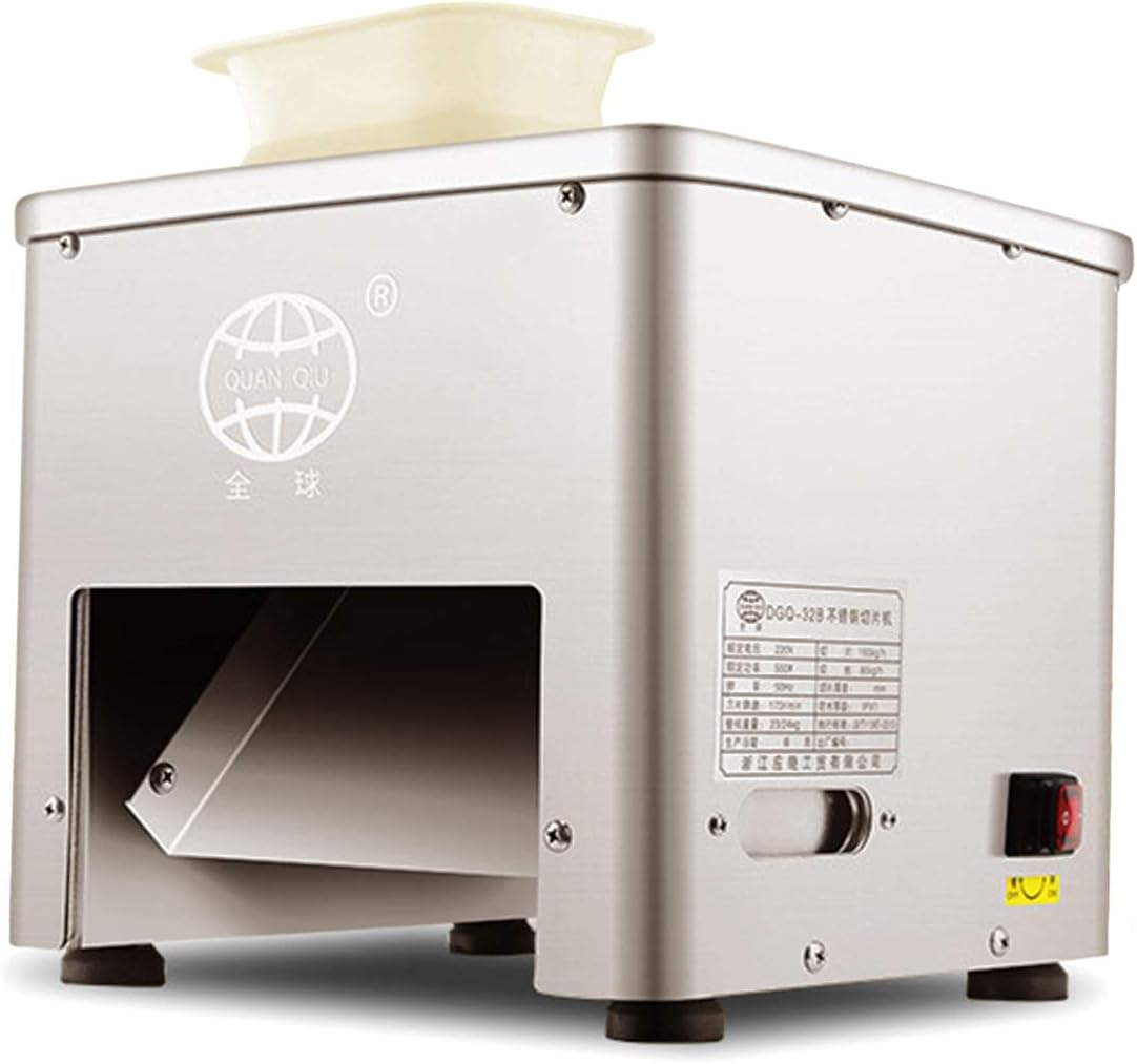 Commercial Meat Cutter Machine, 110 V 550W Stainless Steel Electric Slicer Machine 170r / min Heavy Duty Meat Cutter Professional Meat Slicer Machine