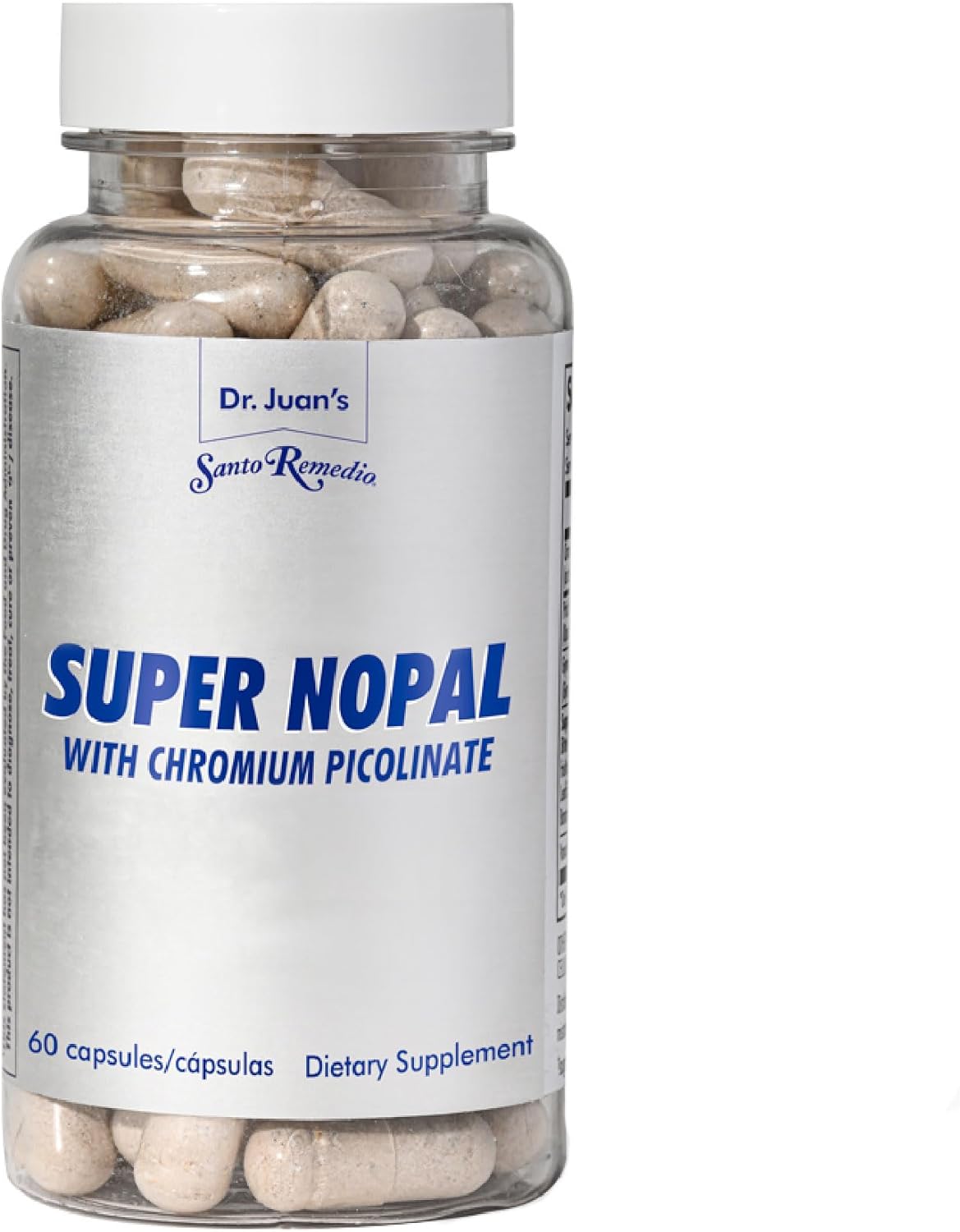 Santo Remedio Super Nopal, Exclusive Formula with Nopal, Gurmar (Gymnema Silvestre), Chromium Picolinate and Vanadyl Sulfate. 60 Capsules (30 Servings)