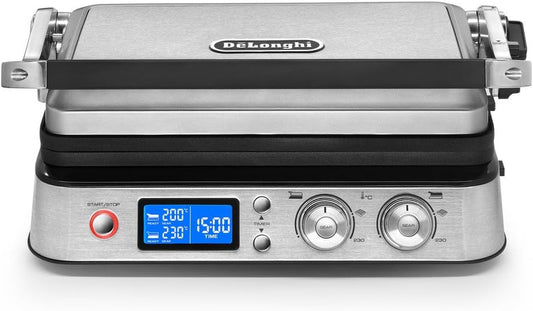 De'Longhi America CGH1020D Livenza All Day Combination Contact Grill and Open Barbecue, Stainless Steel