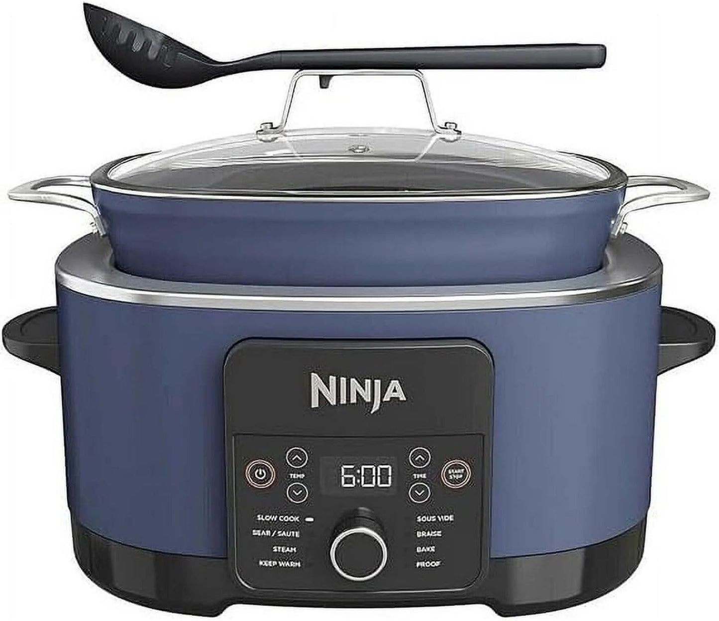 Ninja Foodi PossibleCooker MC1001 PRO 8.5 Quart Multi-Cooker, 8 in 1 Slow Cooker Dutch Oven, Steamer, Nonstick, Oven Safe Pot to 500°F - Blue