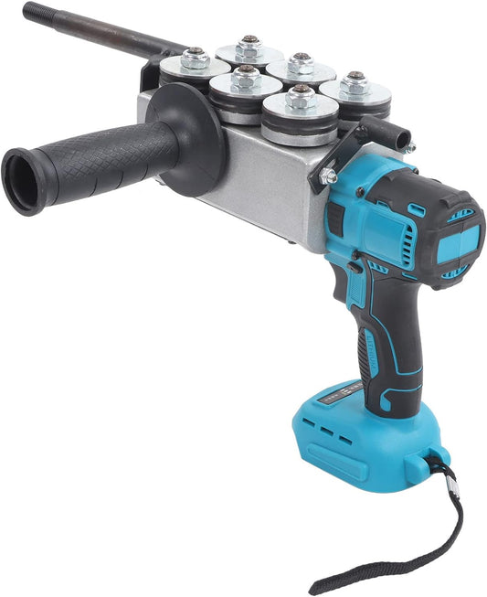 Automatic Wire Stringing Machine, Angle Adjustable Fish Tape Tools with 6 Spare Rubber Wheel, 21V Electric Cable Pipe Wearer Stringing Machine for Construction Hydropower