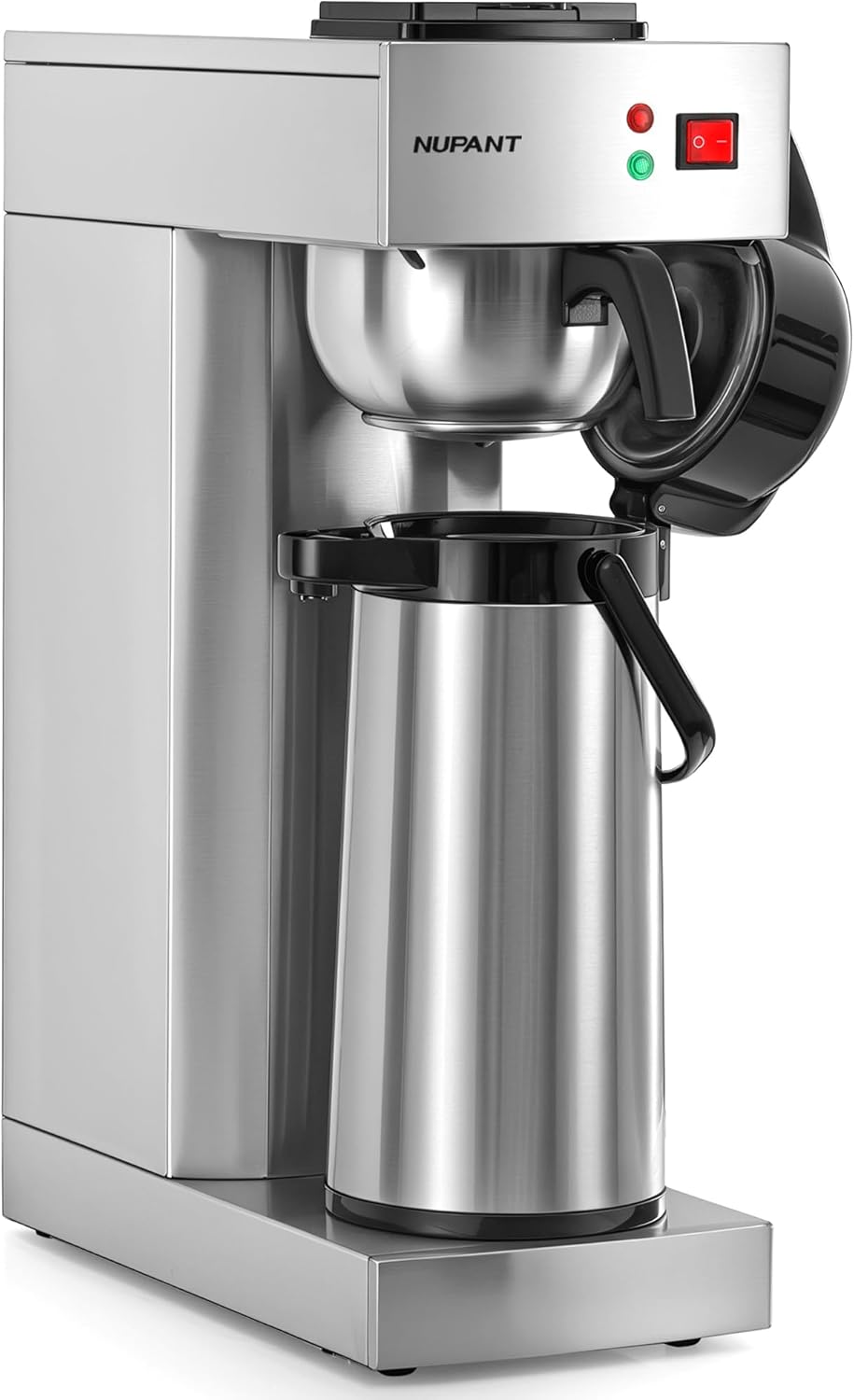 NUPANT Commercial Airpot Coffee Brewer 2.2L\/74oz Dirp Coffee Maker with 24H Insulated Thermal Carafe Stainless Steel Pour Over Coffee Machine 120V\/1450W COFFEE Dispenser for Café Restaurant Cafateria