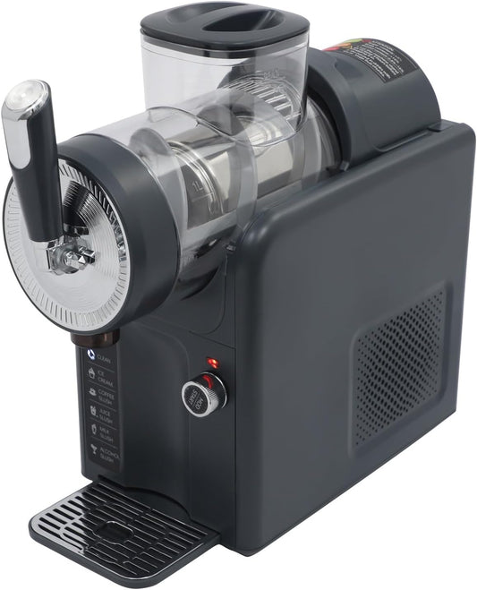 Slushie Machine,Commercial Frozen Drink Machine, 185W All-Copper Motor, 88Oz Frozen Drink Maker With 7 Preset Programs Led Display And 5 Modes For Frozen Margaritas, Slushies (grey)