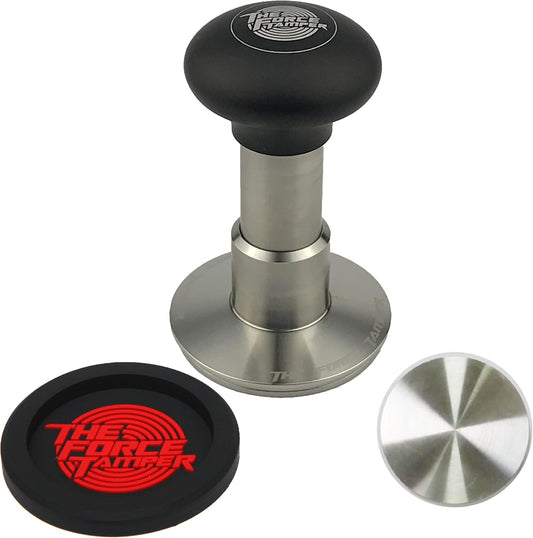 The Force Tamper Automatic Impact Coffee Tamper Adjustable Const Pressure and Autoleveling Standard Set New (Jelly, 58.50mm)