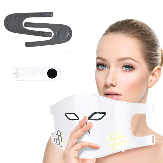 LED light therapy mask -3Color Light Therapy for Skin Rejuvenation, Wrinkle Reduction & Anti-Aging - Home Beauty Device for Ultimate Facial Care