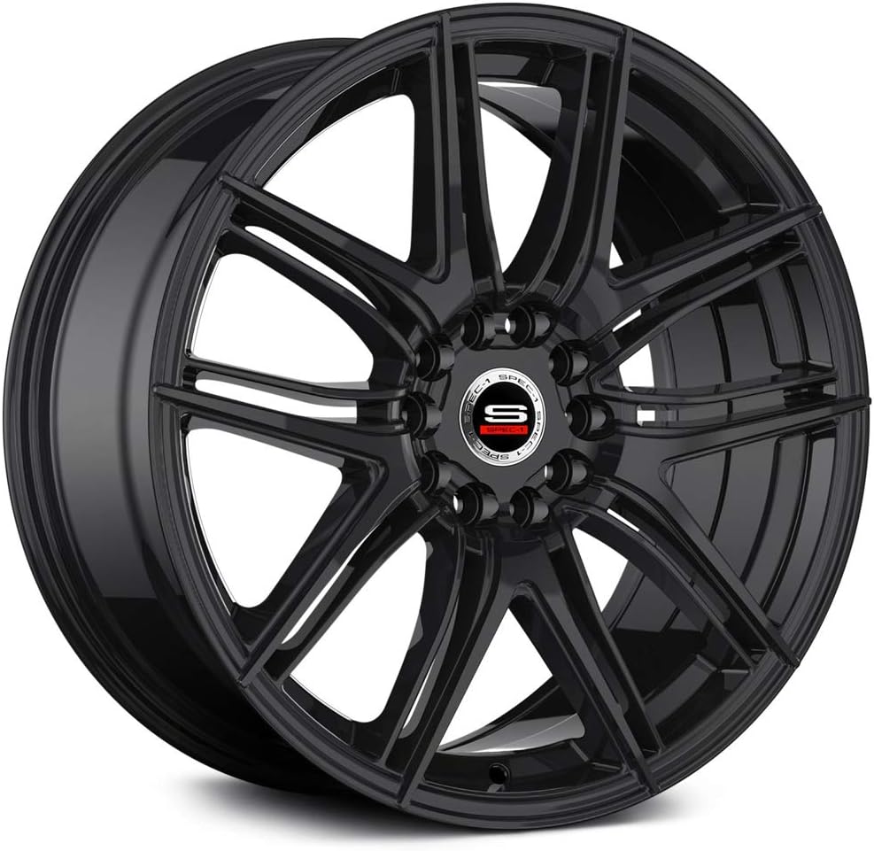Spec-1 SP-56 Custom Wheel Gloss - Black Rims - 18" x 8", 38 Offset, 4x100, 4x114.3 Bolt Pattern, 73.1mm Hub