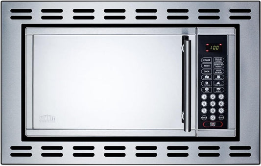 Summit 24” Over The Range Microwave, 0.9 cu.ft. Built In Microwave, Stainless Steel- OTR24