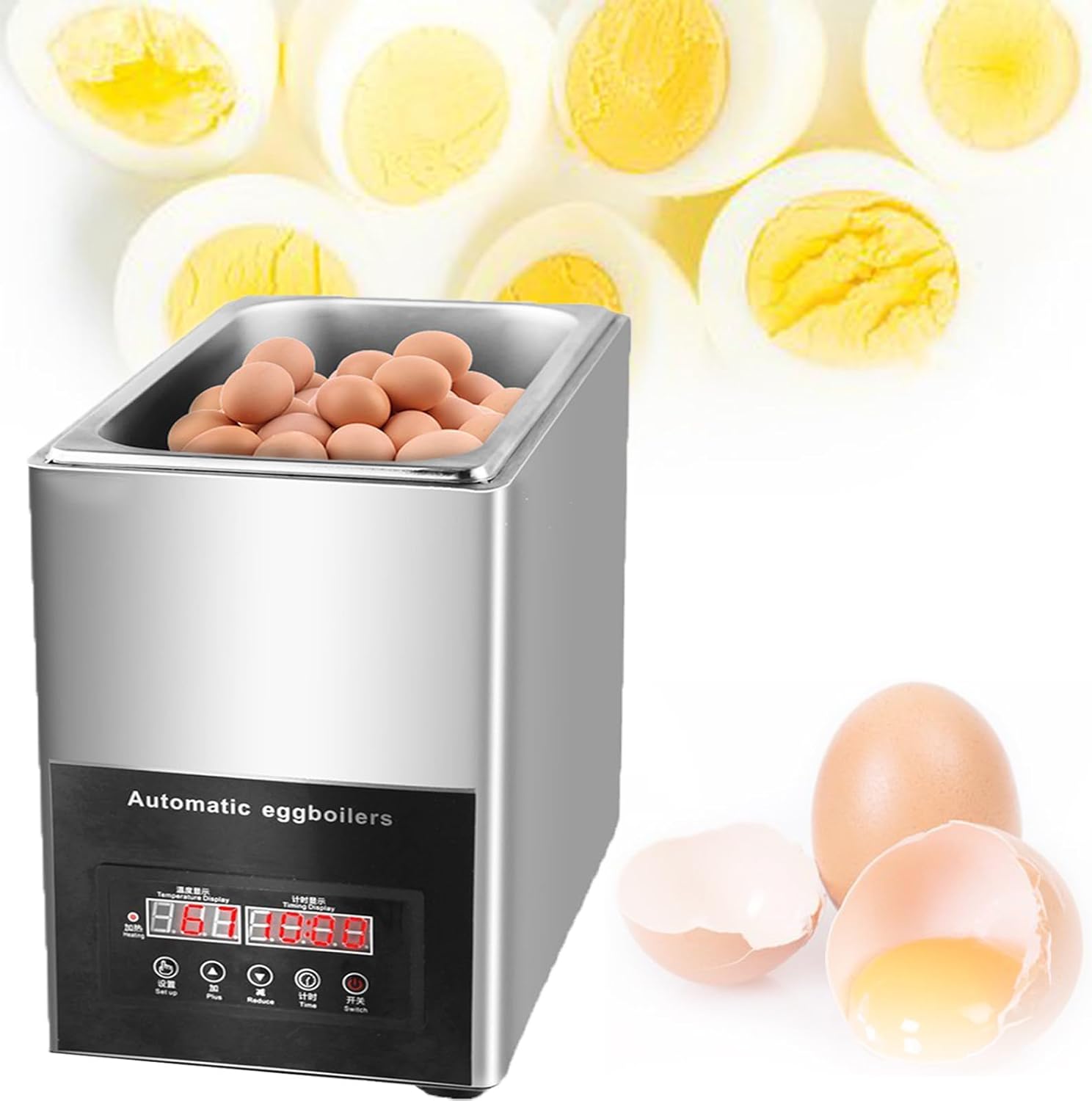 800w Boiled Egg Maker 9L Capacity/50 Commercial Hot Spring Egg Cooker,Electric Egg Boiler with Constant Temperature,Temperature Control Range 30~90 ° C Egg Steamer