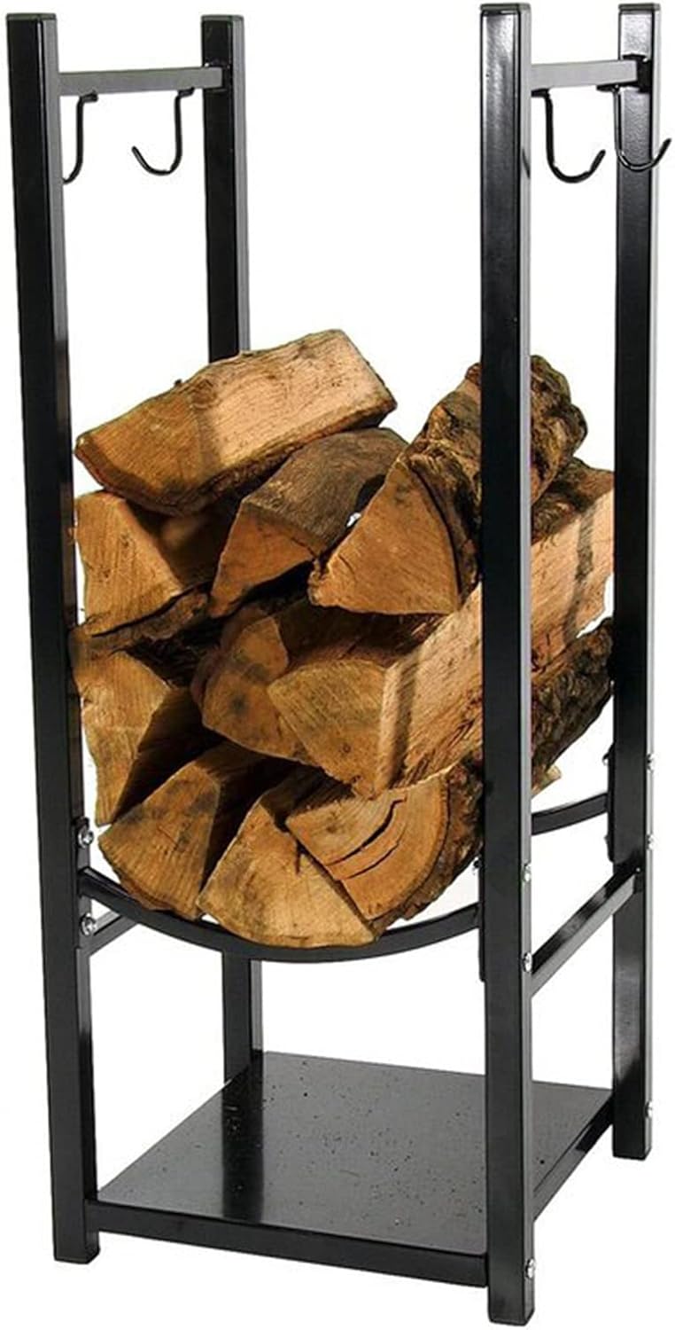 Firewood Rack Firewood Racks Firewood Storage For Fireplace, Rust Resistant Metal Wood Stacker, 13.8X11.8X13.8Inch Logs Storage Stand For Patio, Easy To Assemble