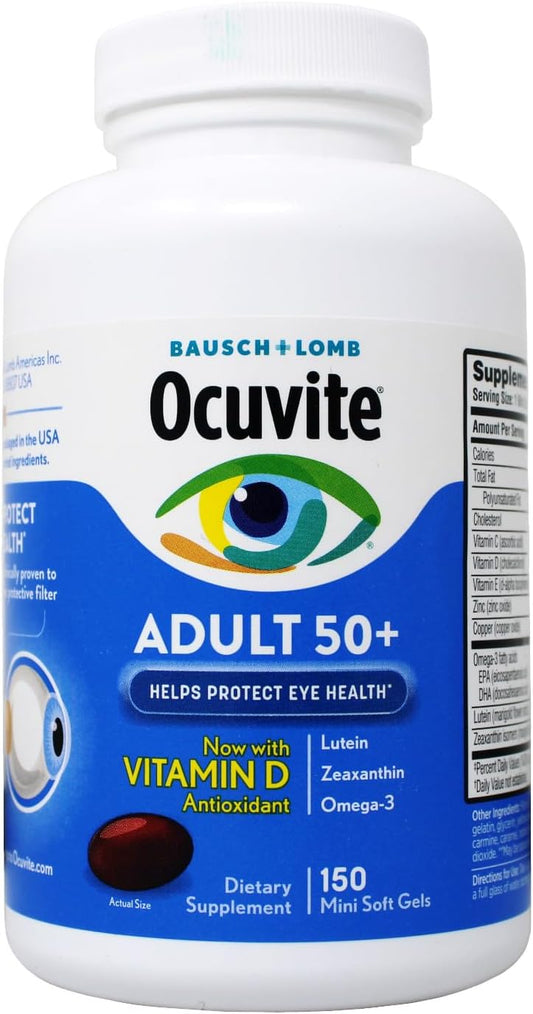 Bausch & Lomb Ocuvite Adult 50+ Eye Vitamin & Mineral, 150 Count