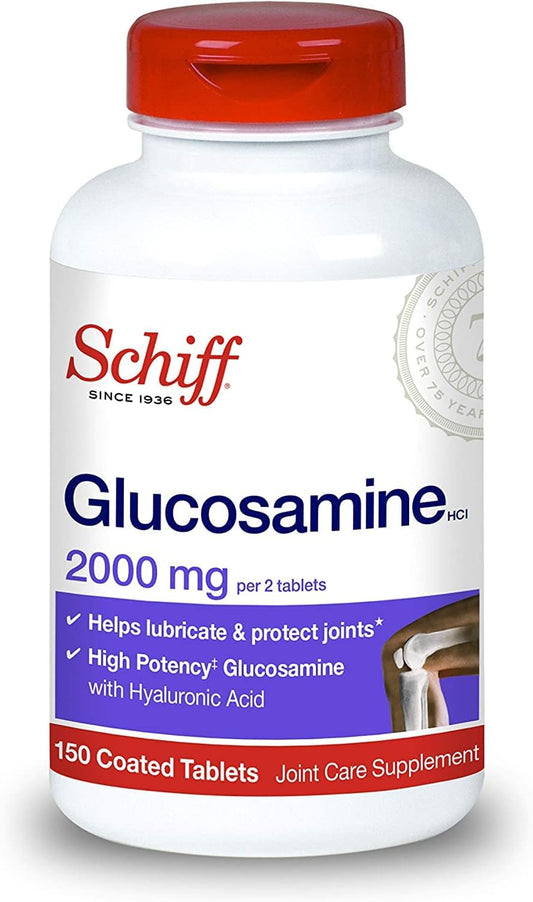 Schiff Glucosamine 2000mg with Hyaluronic Acid (Pack of 4)