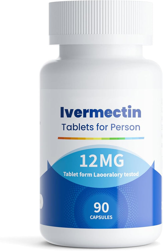 Ivermectin Tablets for Person, 12mg Lice Treatment, 90Tablets