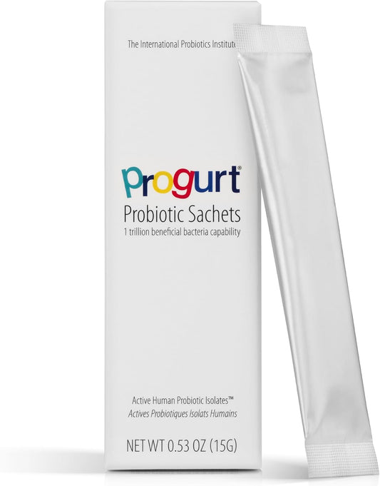 PROGURT Probiotic Sachets 1 Trillion CFU (5 Sachets), Highest Potency, Shelf Stable for Travel, Vegan, Gluten Free, Essential Supplement for Bloating, Digestive & Immune Support, for Men and Women