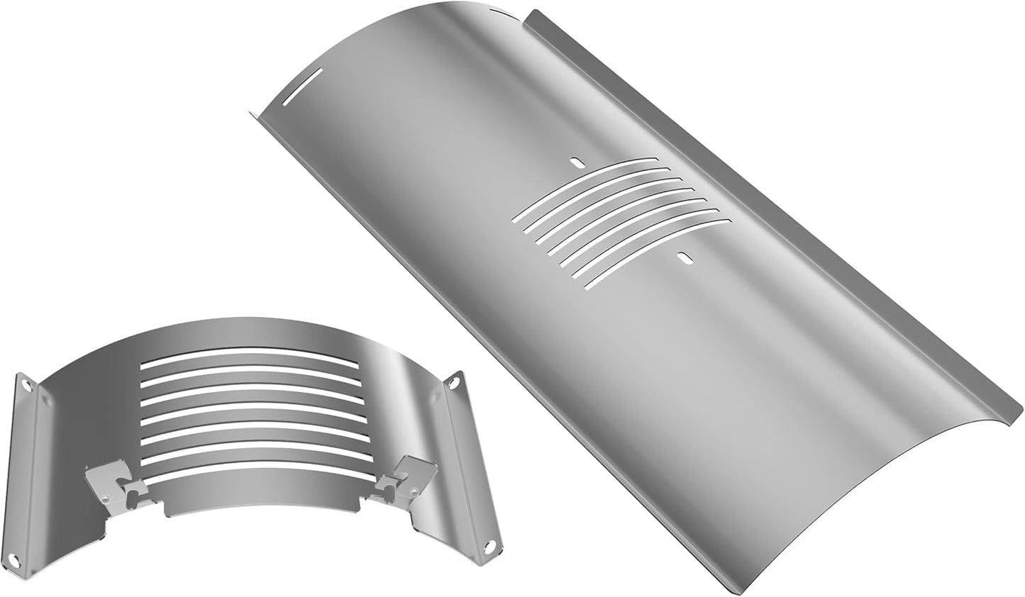 Flame Broiler Main Plate and Slider for Pit Boss Replacement Parts in PB1600, PB1150, PB1100, PB1000 Series, PB1100PS1 - Heat Deflector for Pit Boss Accessories, Pitboss Heat Diffuser for Smoker