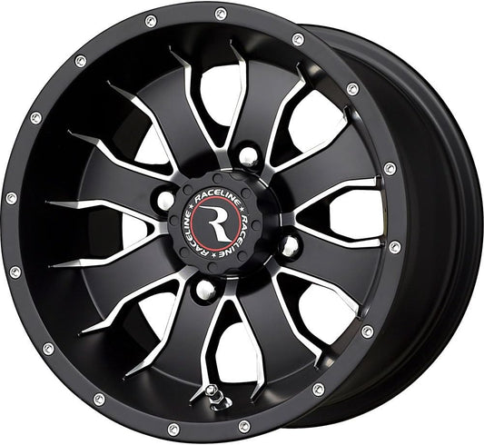 Raceline Mamba Black Wheel with Machined Face Finish (14x7"/4x156mm)
