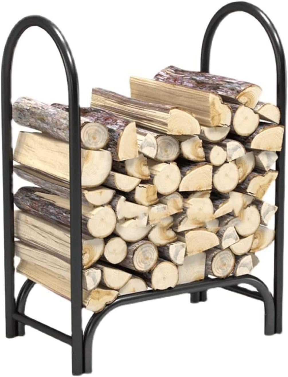 Firewood Holder Outdoor Firewood Racks Heavy Duty Firewood Holder Rack Bracket Indoor Fireplace Wood Holder Wood Log Store