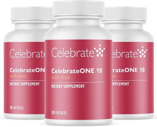 Celebrate Vitamins CelebrateONE 18, 18mg Iron - Once Daily Bariatric Multivitamin, Essential Vitamins & Minerals - Gastric Bypass & Sleeve Gastrectomy Supplement (90 Capsules)