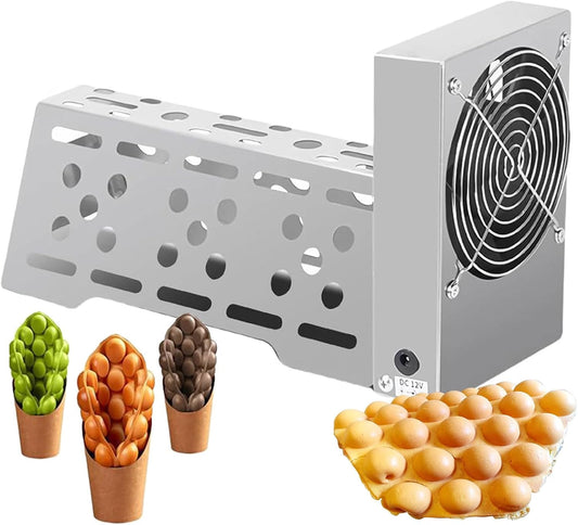 30W Electric Egg Waffle Blower, Induction Cooling and Shaping Dryer, Waffle Maker Blower, Automatically Blows Air to Dissipate Heat After Placing Waffles, for Snack Bars, Fast Food Restaurants