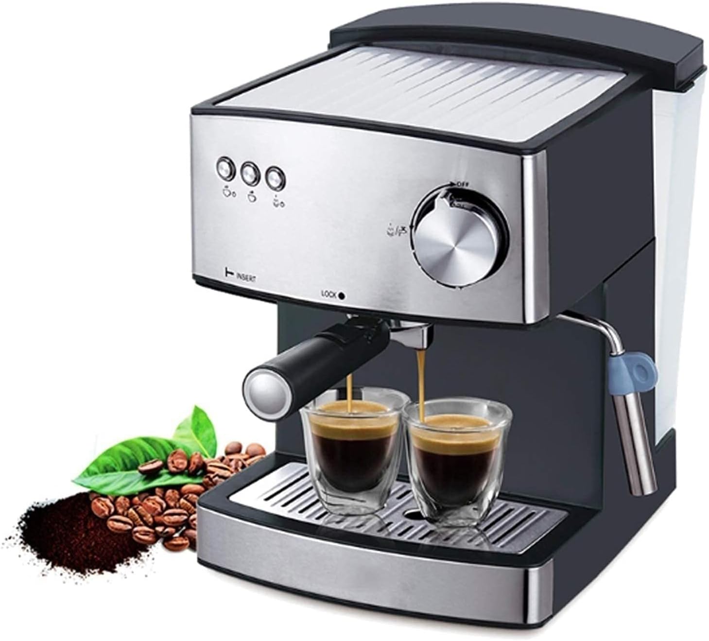 Coffee Maker Coffee Machine 1.6L Electric Coffee Maker Fast Electric Foam Coffee Machine Electric Milk Frother Kitchen Appliance 850W Coffee Machine, 20240309