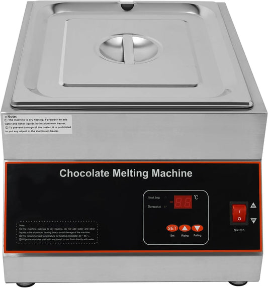 Professional Chocolate Melting Machine,110V 500W Commercial Chocolate Melting Pot Adjustable Temperature & Constant Temperature to Heat Cream,Milk,Butter,Jam,Melt Chocolates