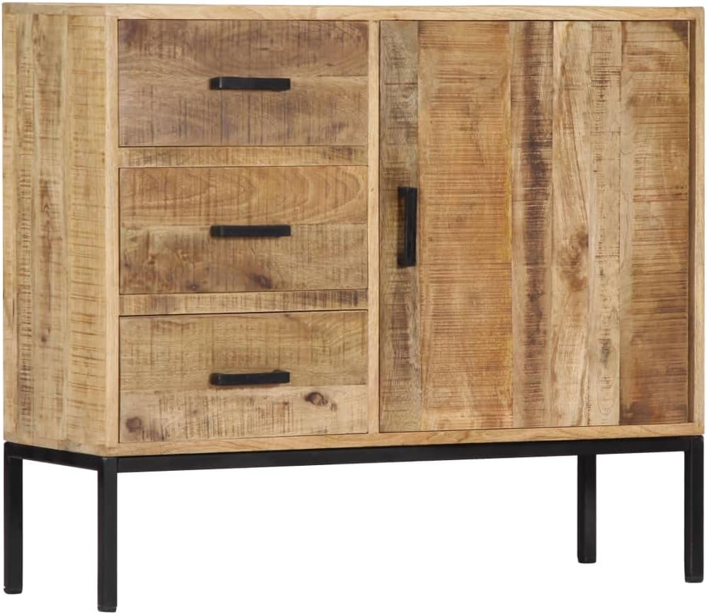 Sideboard,Sideboard Kitchen Buffet Cabinet,Cupboard Console Table,for Living Room, Dining Room 34.6"x11.8"x27.9" Solid Mango Wood
