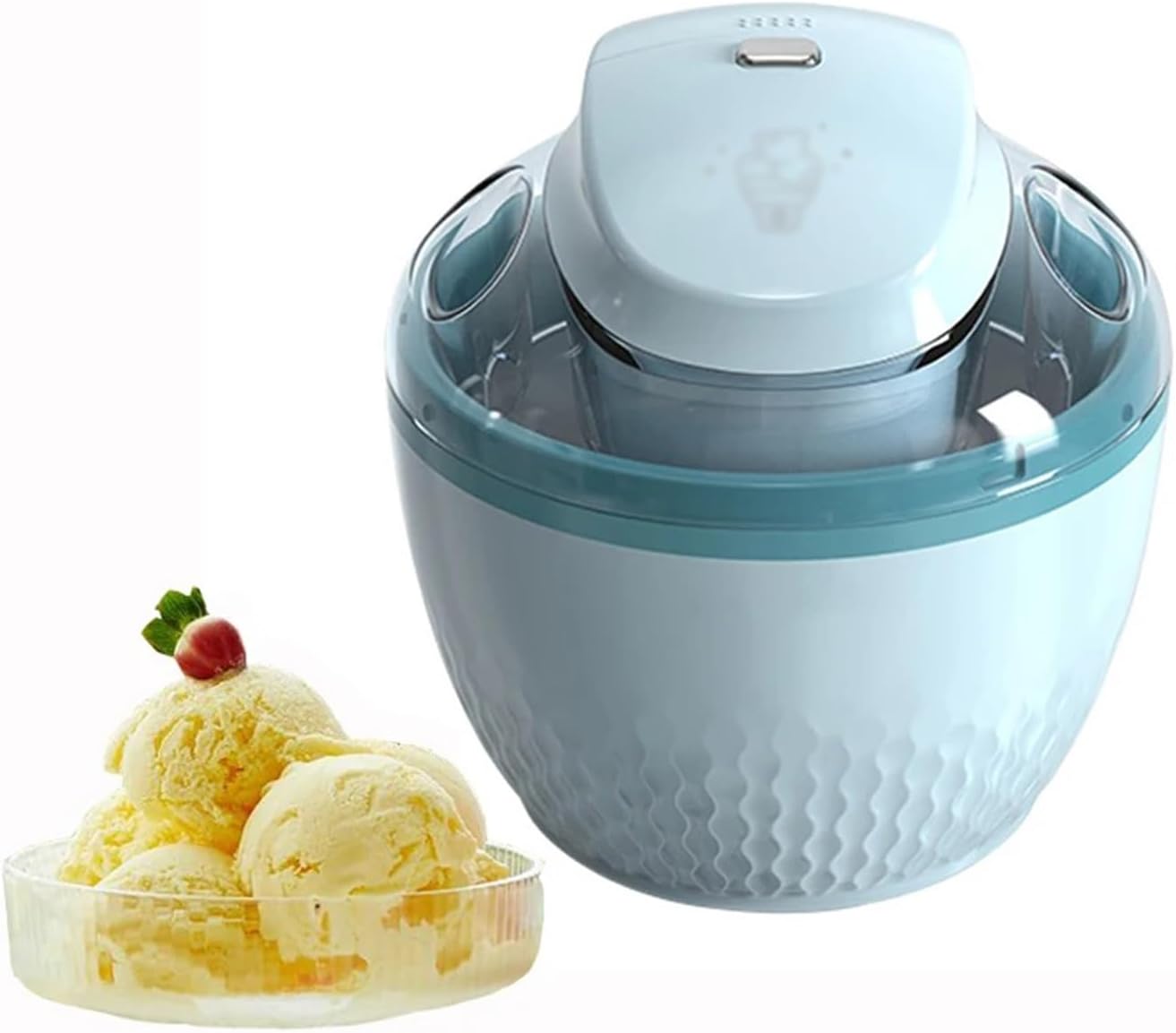 Ice Cream Maker Ice Cream Machine Home Mini Yogurt Cone Automatic DIY Frozen Fruit Ice Cream USB Powered Table Top Ice Cream Machine，Fun Kitchen Appliance